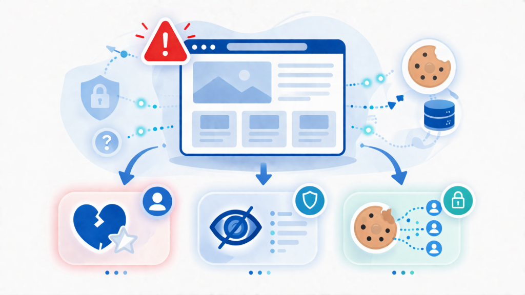 Impact of missing cookie banner on trust transparency and privacy