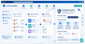 Creating a cookie policy page step by step with document and cookie categories
