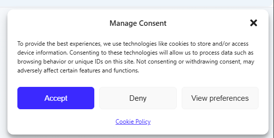 Test the Complianz cookie banner on the front end of your WordPress website.