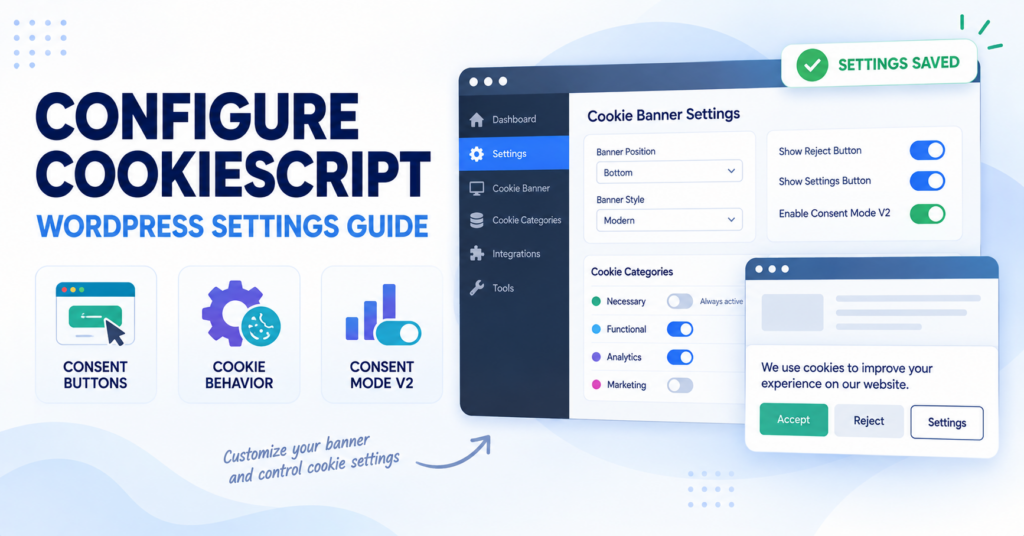 Guide to configuring CookieScript settings for WordPress