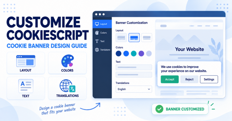 Guide to customizing the CookieScript cookie banner